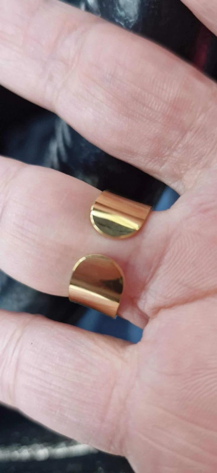 Bague réglable acier inoxydable or maillon farandole wlh en breloque - photo numéro 4