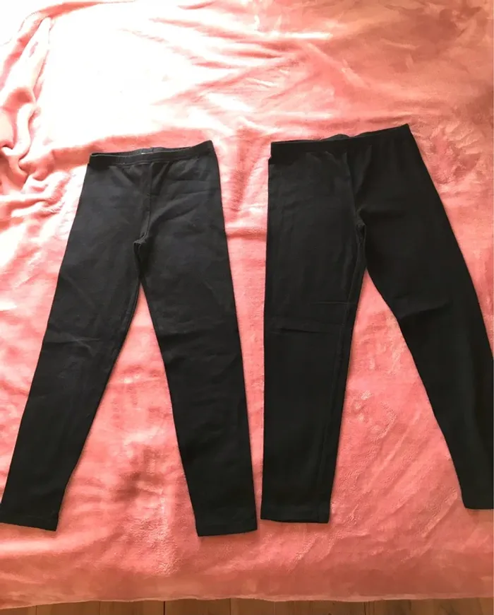 Lot de 2 leggings noires 8 ans