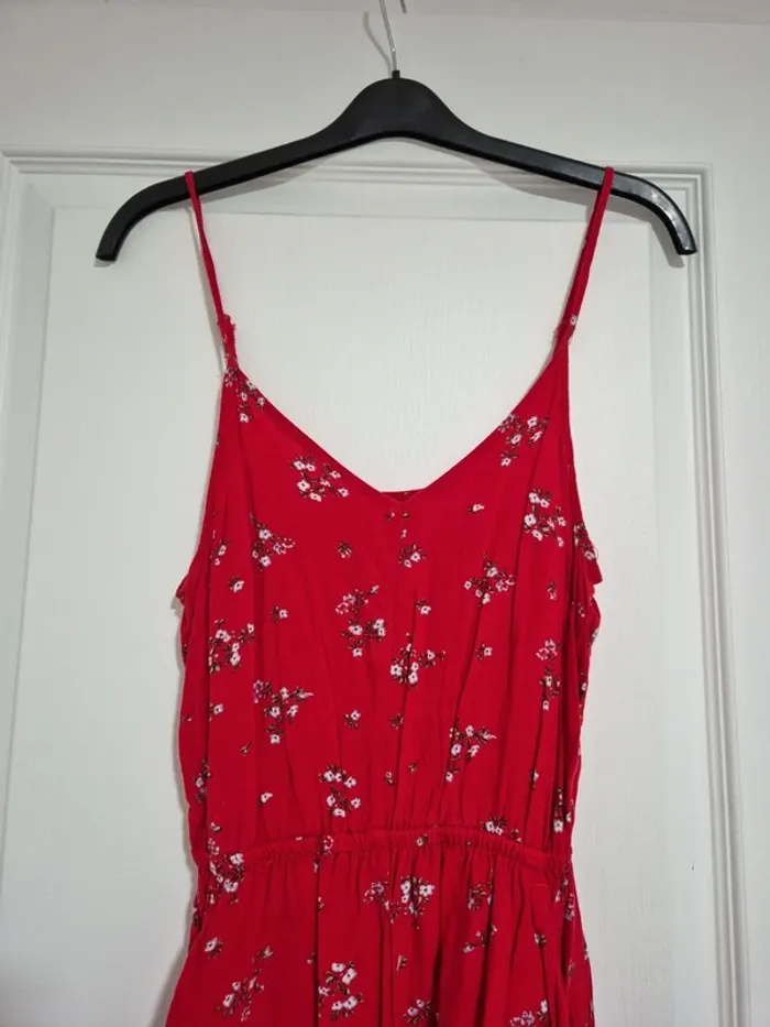 combishort a bretelles rouge a fleurs h&m - photo numéro 5