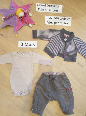 Tenue 3 mois avec pantalon, body et veste