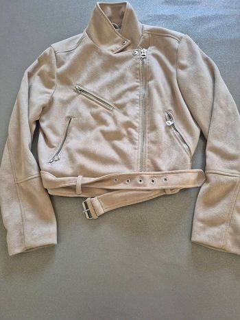 ​Veste Perfecto Suédine Beige - Taille L (40)