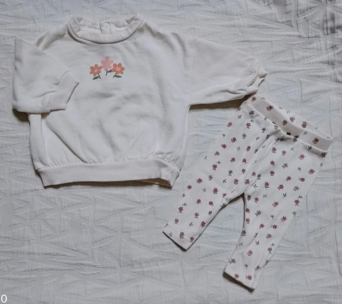 Kiabi ensemble pull sweat legging fleur 3 mois
