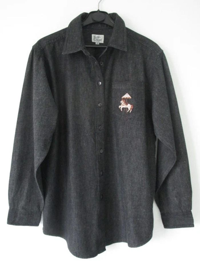 Chemise jean vintage carrousel 46 TBE - photo numéro 6