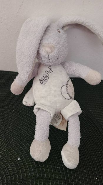 Doudou Lapin Babynat Gris