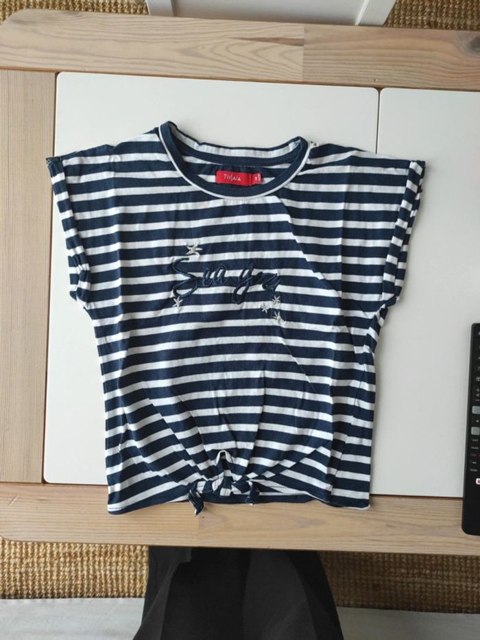 Tee-shirt rayures fille 6ans