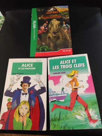 Lot 3 livres jeunesse bibliothèque verte