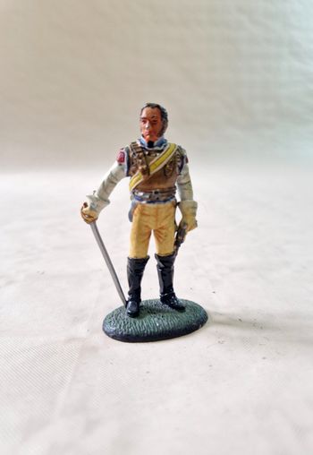 Figurine en plomb,  peinte à la main  , Del prado  , carabinier 1er rgt div cav 1812