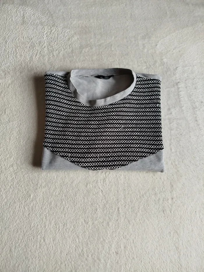 Pull femme gris et noir Ellen Amber taille XXL