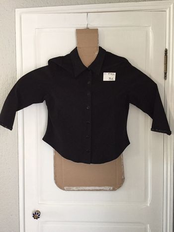 100-Chemise noire manches 3/4 T M/L 38/40