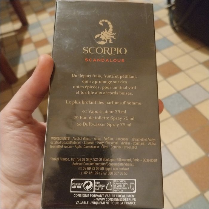 Eau de toilette scorpio scandalous neuf sous blister 75 ml - photo numéro 2