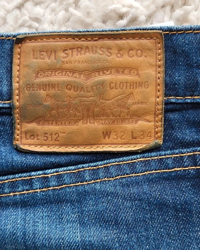 Jean Levi's 512 bleu Taille W32 L34 Taille petit 42 - photo numéro 9