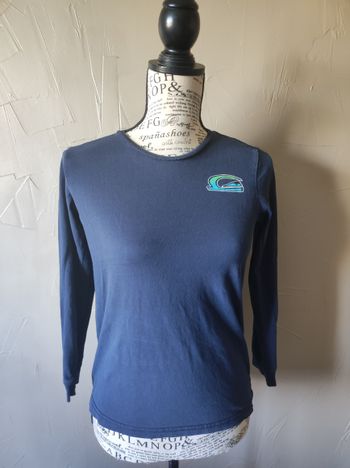 Tee shirt manches longues marine Quicksilver taille 12 ans
