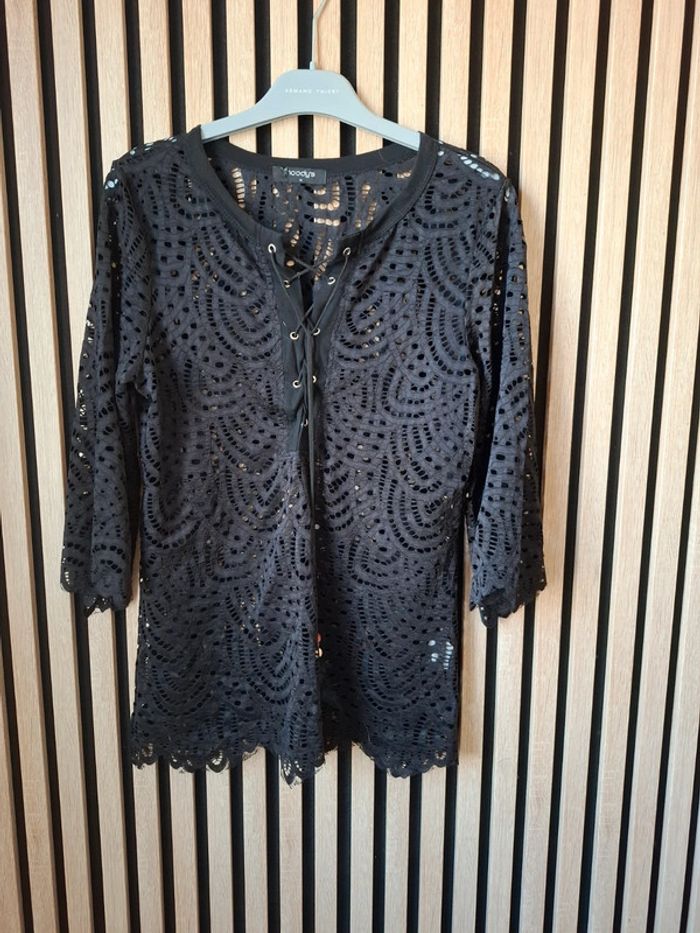 Haut blouse noire chic Moody's T 38 - photo numéro 2