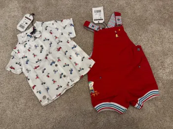 Ensemble d’été bébé garçon Salopette et chemisette