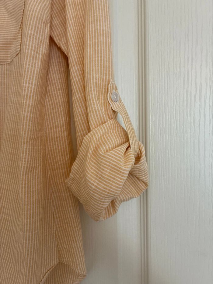 Chemise rayée Etam jaune et blanche - photo numéro 2