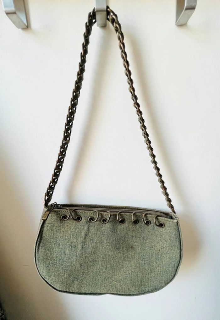 👜 petit sac à main aspect jean avec métal vintage - photo numéro 7