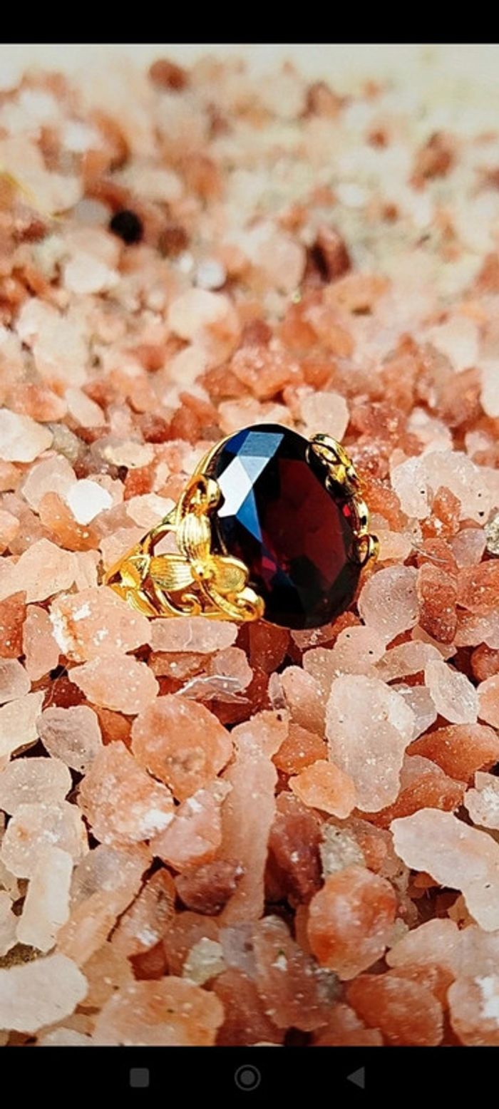 Bague💫Par-delà les Mondes💫Éclat de Grenat - photo numéro 8