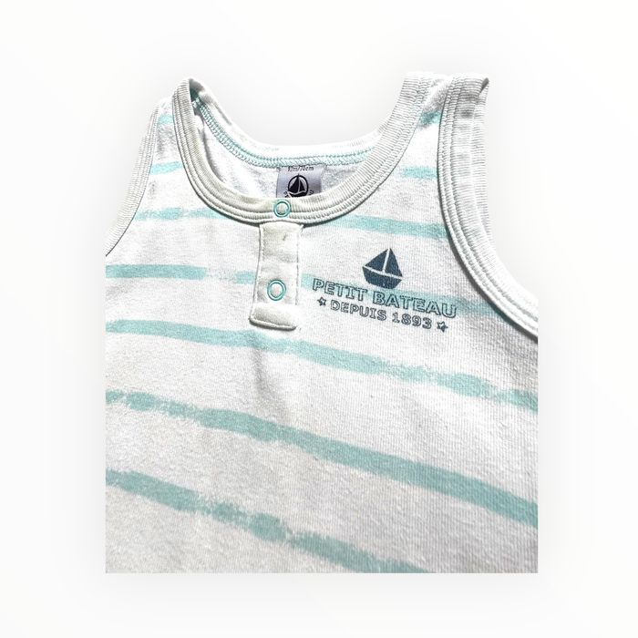 Barboteuse marinière menthe Petit Bateau 12 mois S (3€) - photo numéro 6