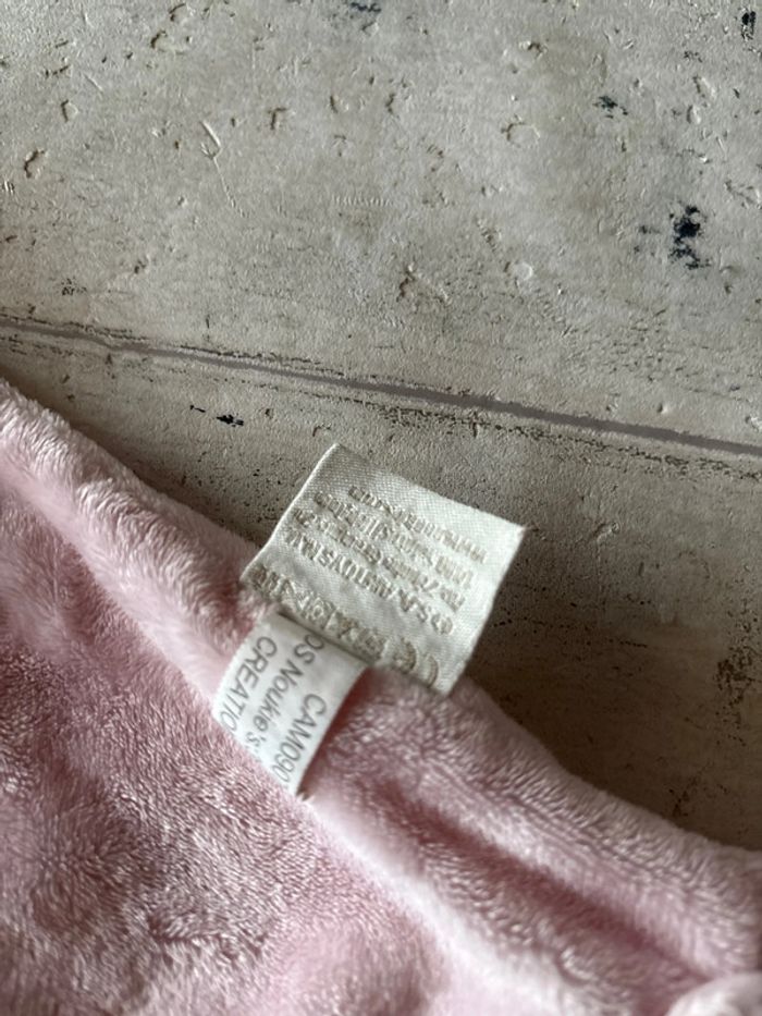 Doudou plat poupée fille rose prune fleurs Nina Kenza Noukies - photo numéro 4