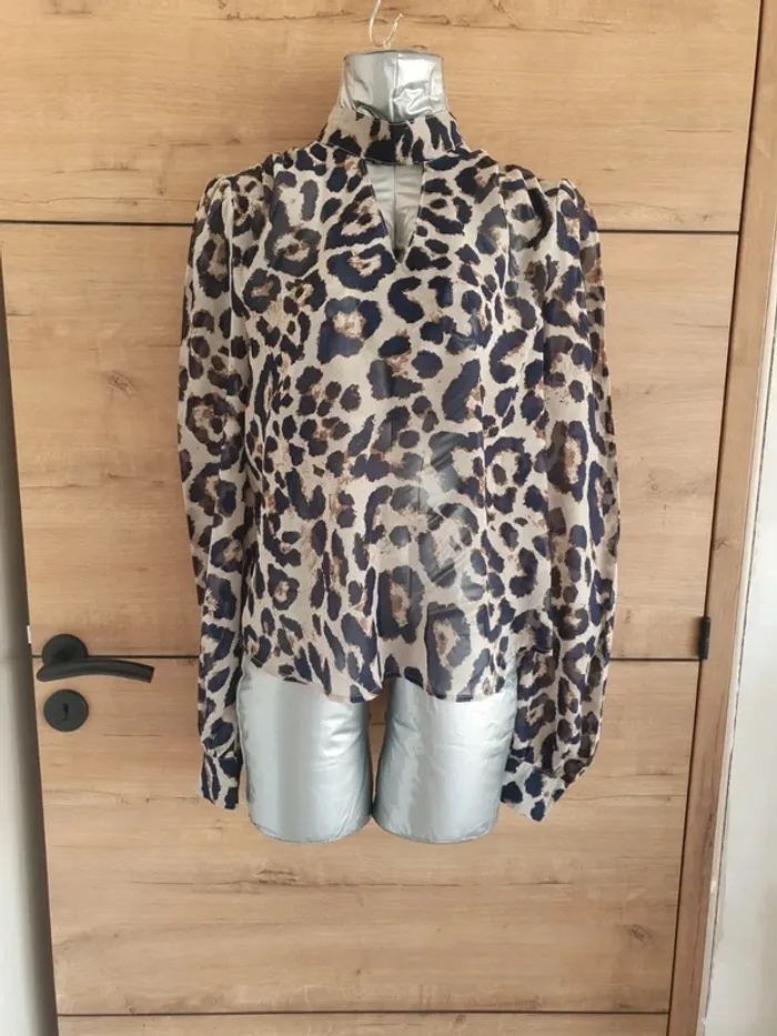 Blouse leopard transparente