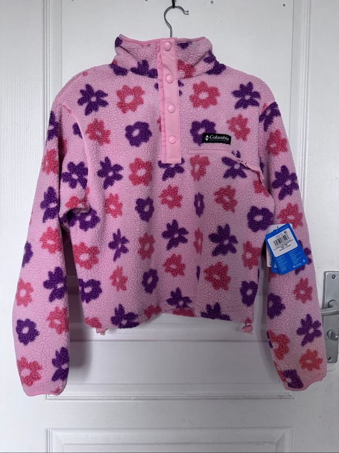 Polaire Columbia Sherpa Retro pink flower S état neuf - photo numéro 3