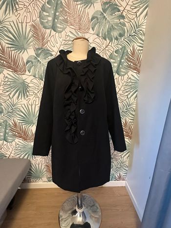 Caban trench noir Kiabi t46