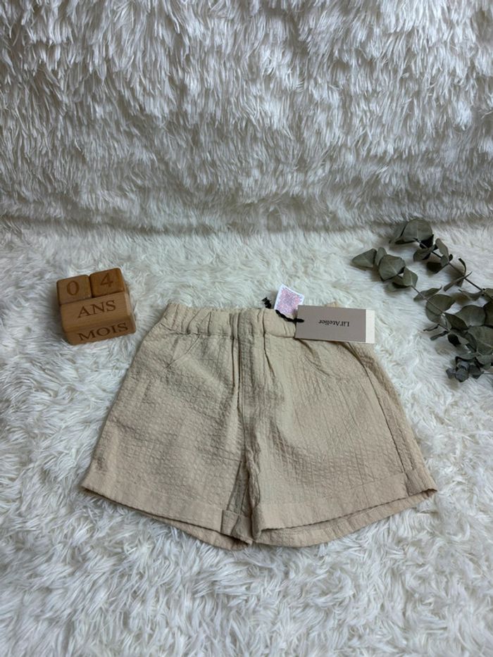 Short beige taille 4-5 ans Lil Atelier