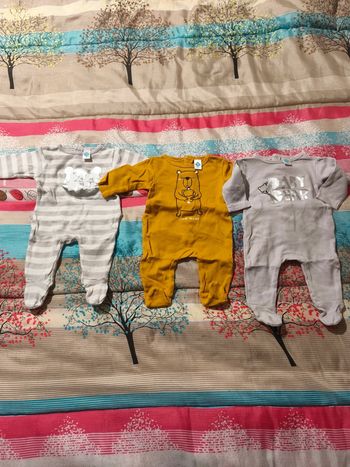 Lot 3 pyjama Tex 0 mois naissance
