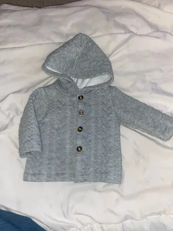 Veste à capuche grise - shein - 3/6 mois