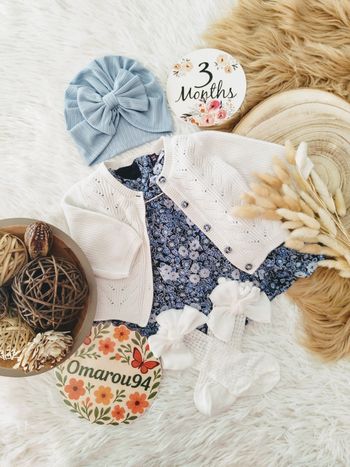 Ensemble complet 4 pièces sergent major fille 3 mois 🎀