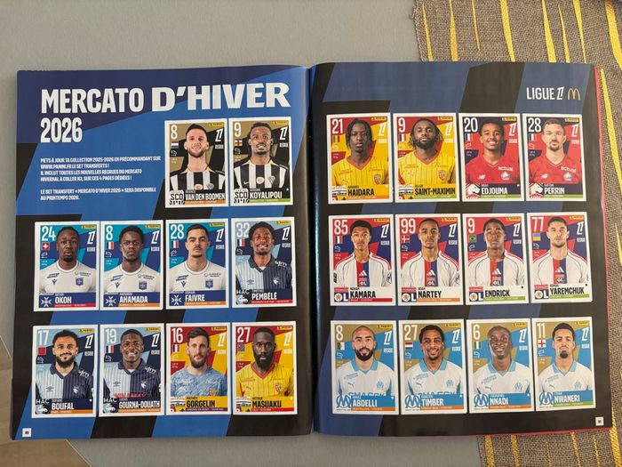 Vignettes Panini - Set Transferts Mercato 2025 2026 Panini Foot Ligue 1 - photo numéro 2