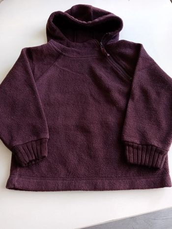 Pull polaire prune T 4 ans