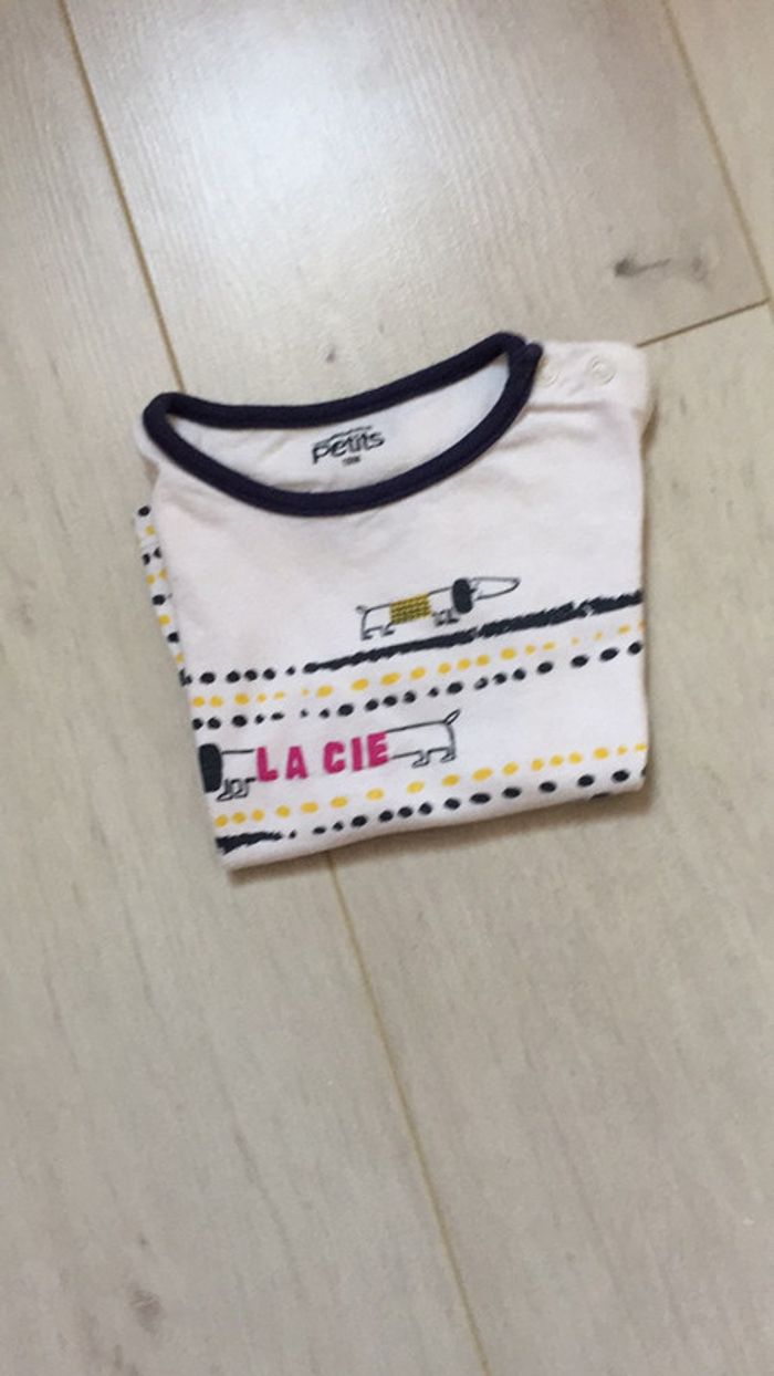 Tee shirt la compagnie des petits 18 mois jaune et bleu - photo numéro 7