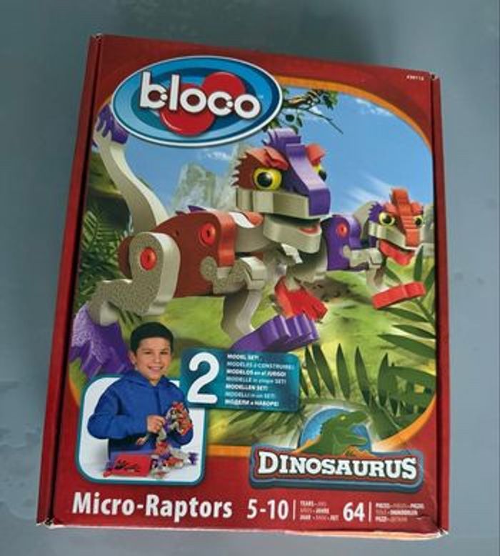 Jeu de construction en mousse 2 dinosaures bloco Dinosaurus