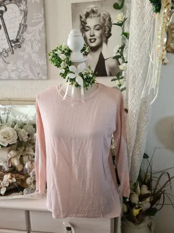 Pull fin rose poudre Cherry Taille 40/42