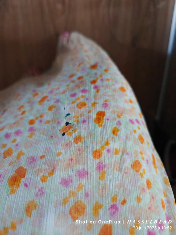Belle robe d'été fleurie jaune et orange - photo numéro 10