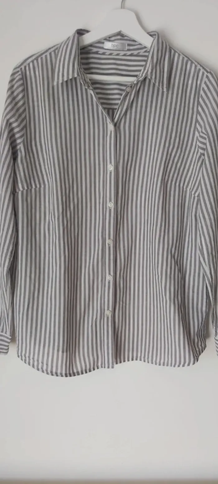 Chemise blanche rayée grise XL - photo numéro 2
