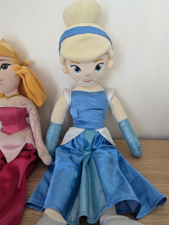Lot de grande peluche Disney Aurore et Cendrillon 50cm - photo numéro 3