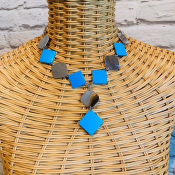 Collier vintage | bleu & argente 🌿