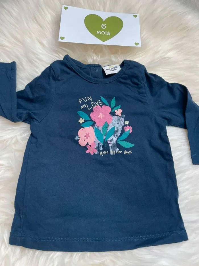 6 mois - ensemble TAO - T-shirt ML et Pantalon - photo numéro 3