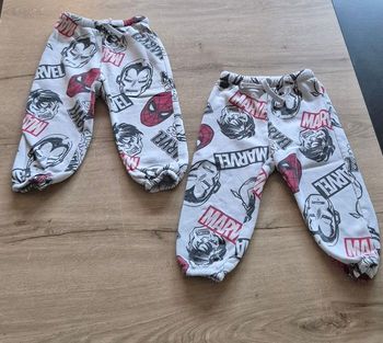 Lot pantalons jogging chauds Marvel 18-24 mois