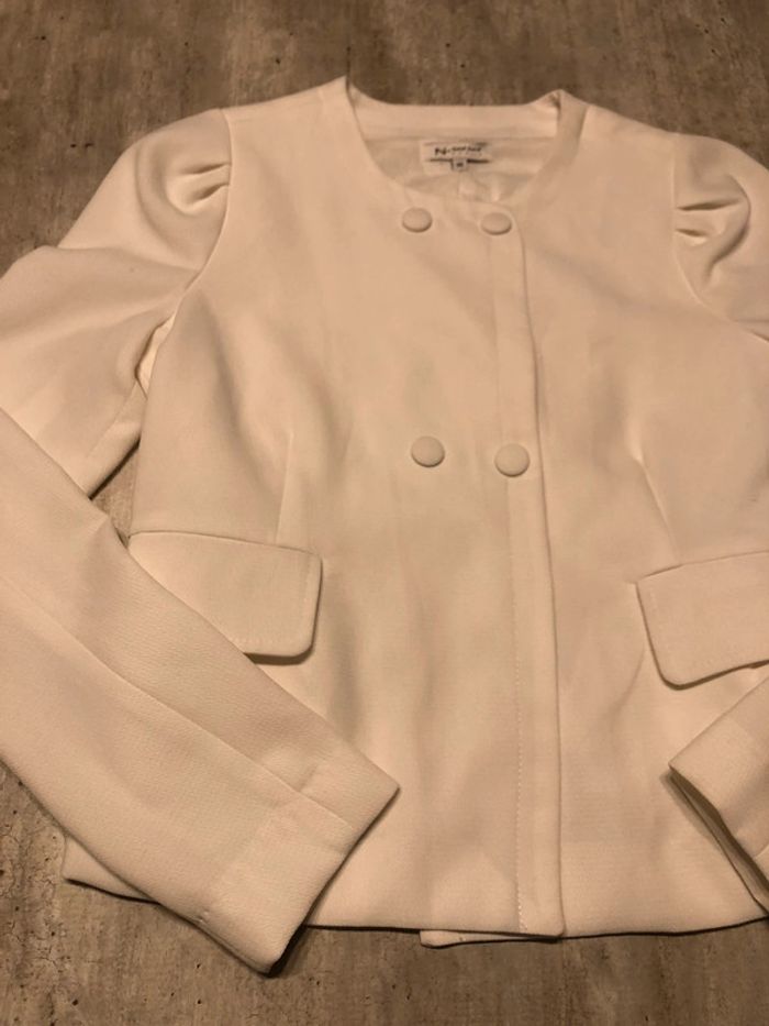 petite veste naf naf blanche - photo numéro 2