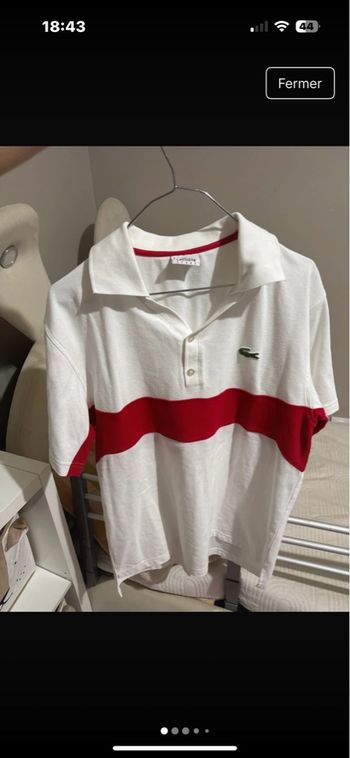 Polo Lacoste porté une fois taille 3 