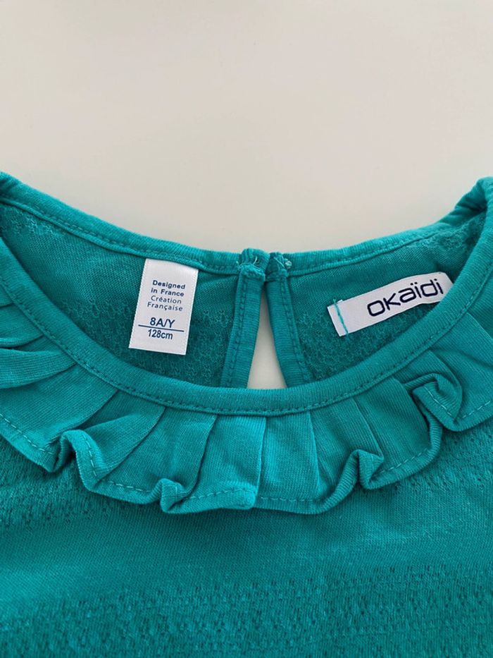 Débardeur turquoise okaidi 8 ans - photo numéro 2