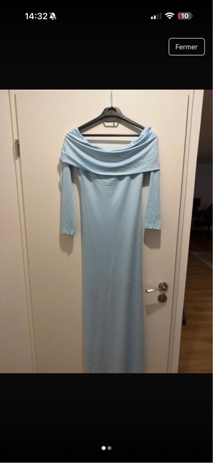 Robe longue bleu