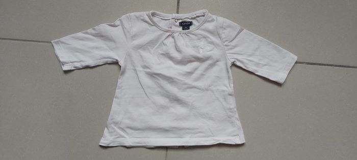 Tshirt manche longue nœud blanc 3 mois - photo numéro 4