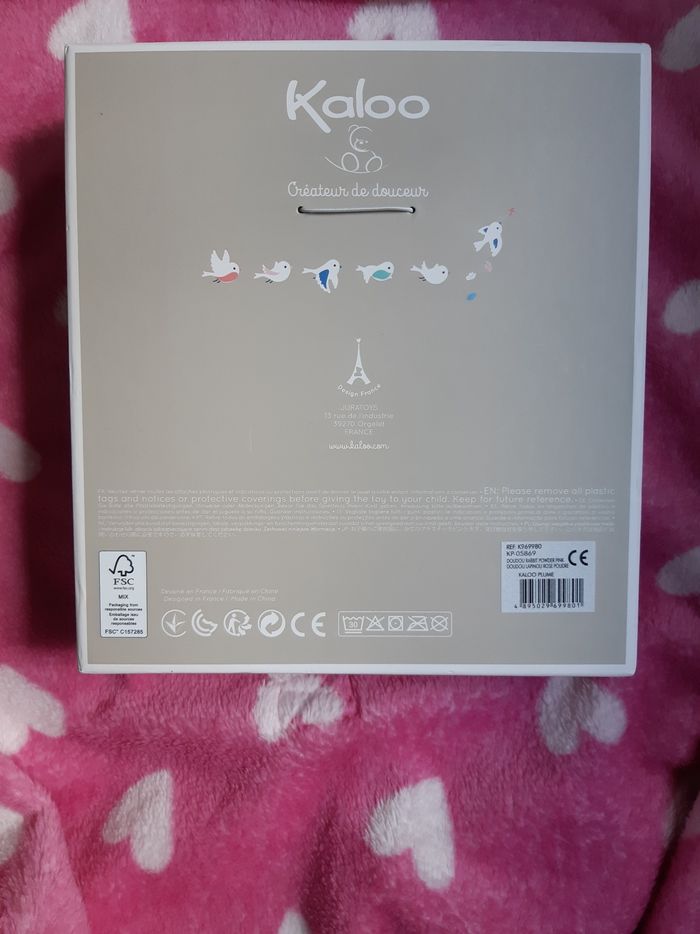 Doudou lapin Plume Kaloo - photo numéro 3