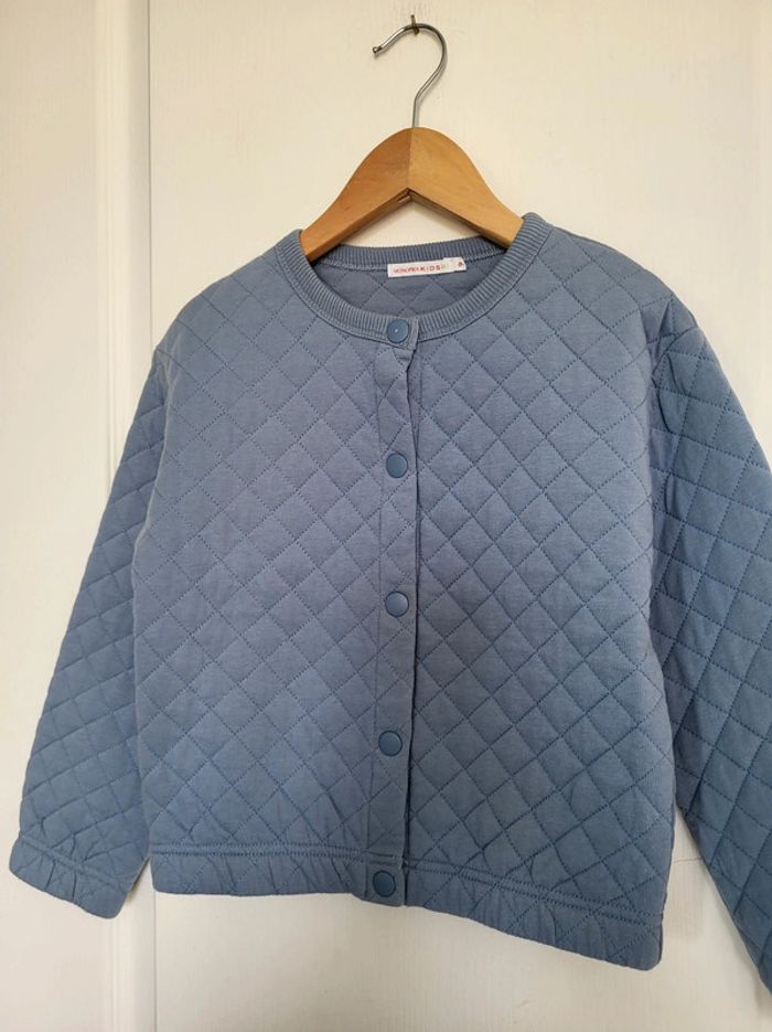 Veste quiltée monoprix 8 ans coton bio oeko tek bouton pression - photo numéro 4