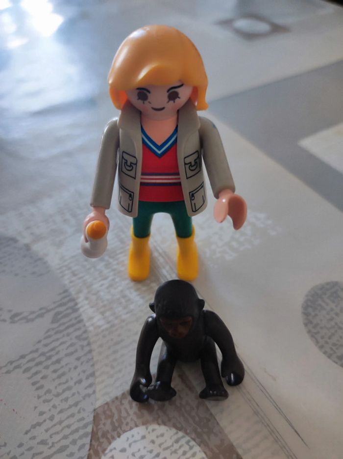 Playmobil soigneur et bébé singe - photo numéro 2