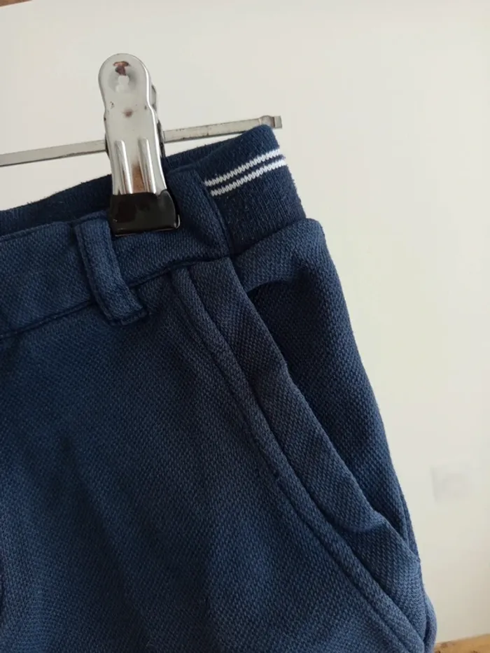 Short bermuda chino taille élastique bleu marine Okaïdi 8 ans - photo numéro 3